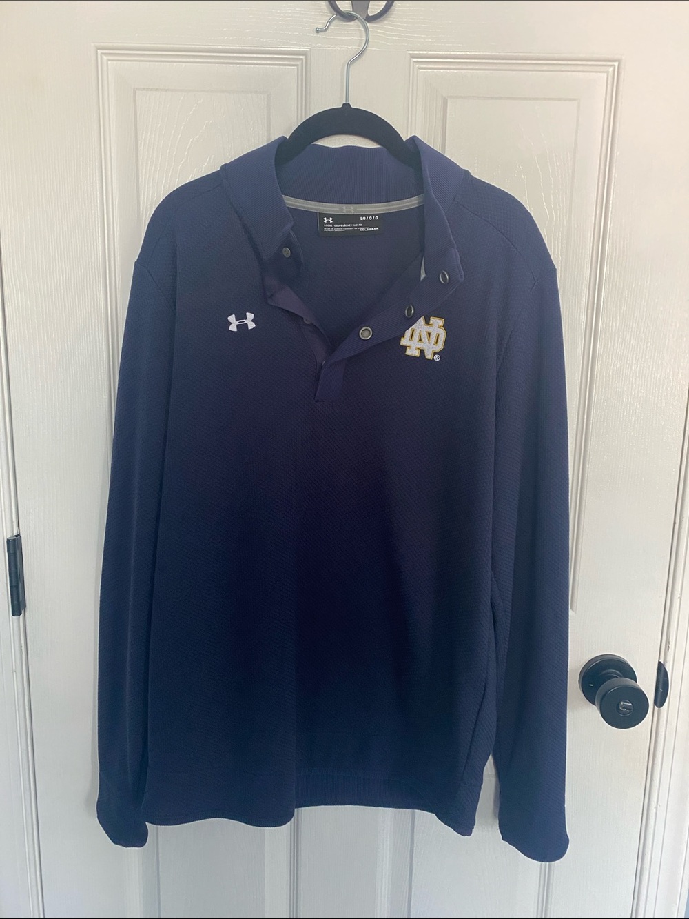⭐️4/$20⭐️ Under Armour Notre Dame Navy Long-Sleeve Polo